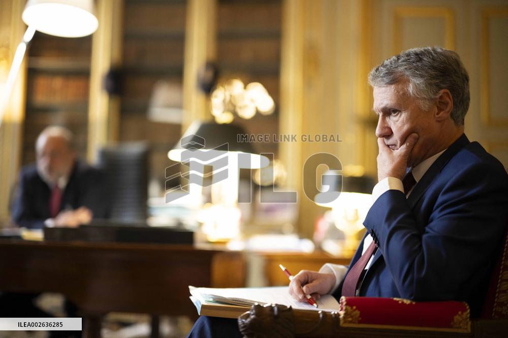 Eric Dupond-Moretti during an interview - Paris