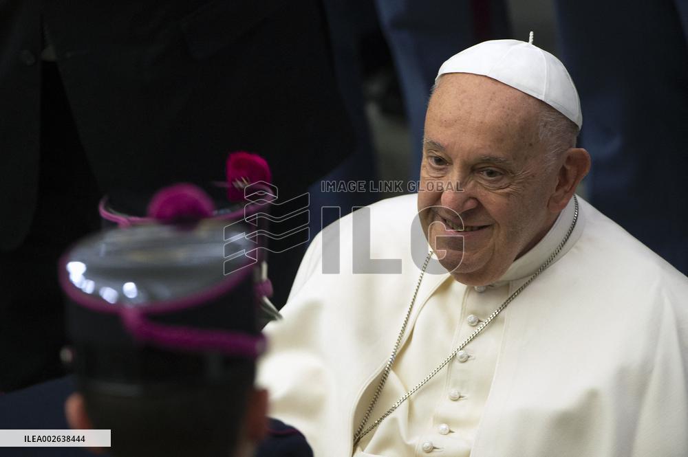 Pope Francis during  his weekly general audience - Vatican