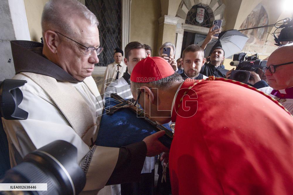 Cardinal Pierbattista Pizzaballa takes possession of the Title of Sant'Onofrio - Rome