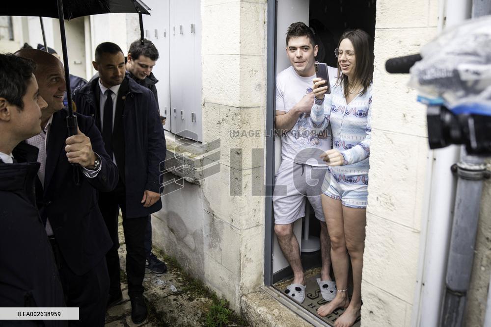France : Gabriel Attal en visite a Beaugency