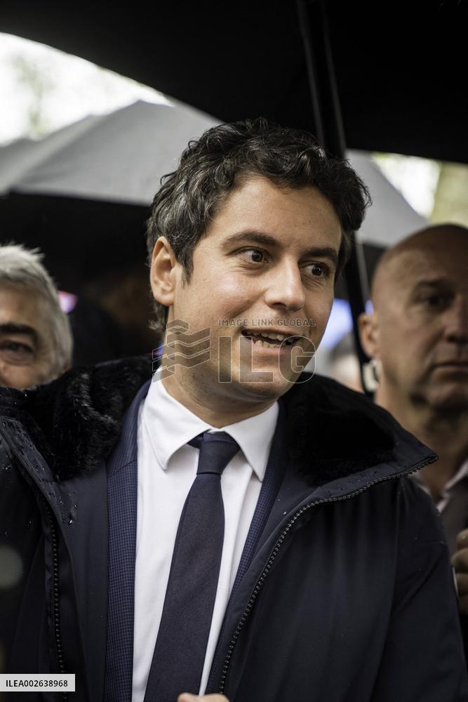 France : Gabriel Attal en visite a Beaugency