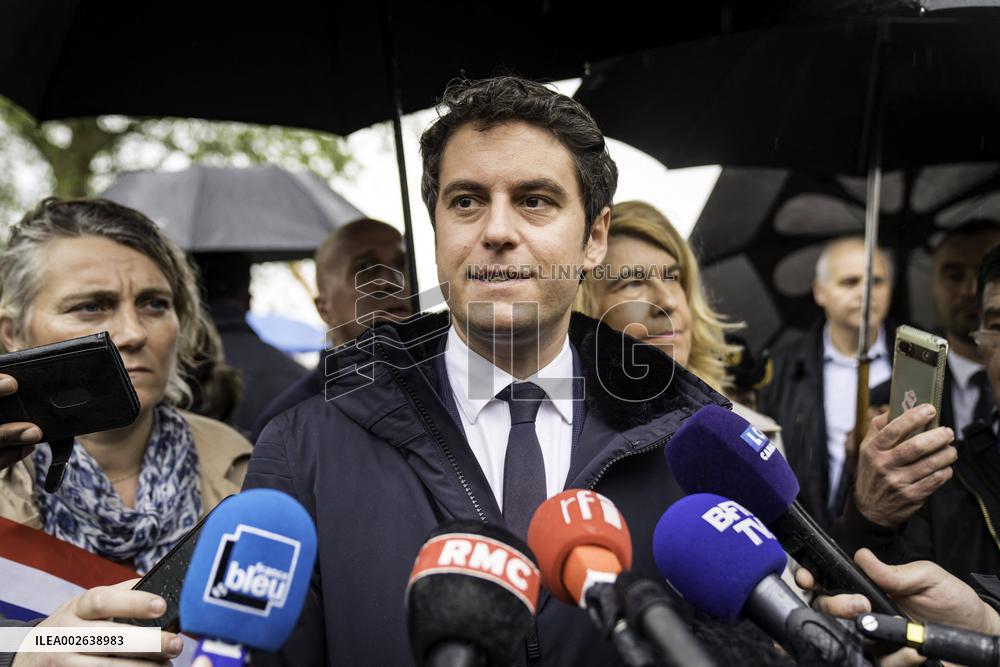 France : Gabriel Attal en visite a Beaugency