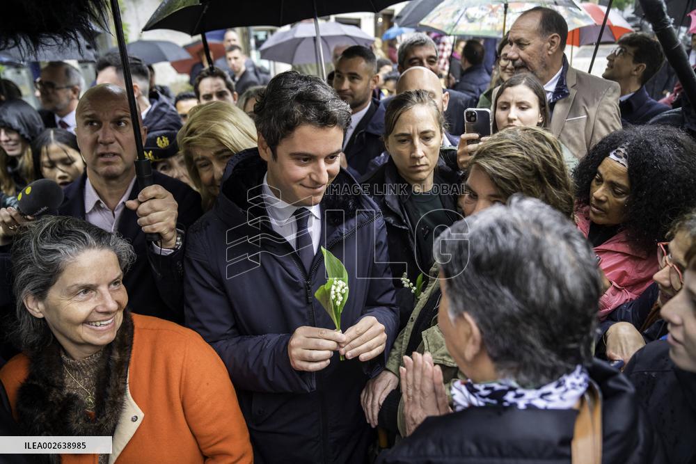 France : Gabriel Attal en visite a Beaugency