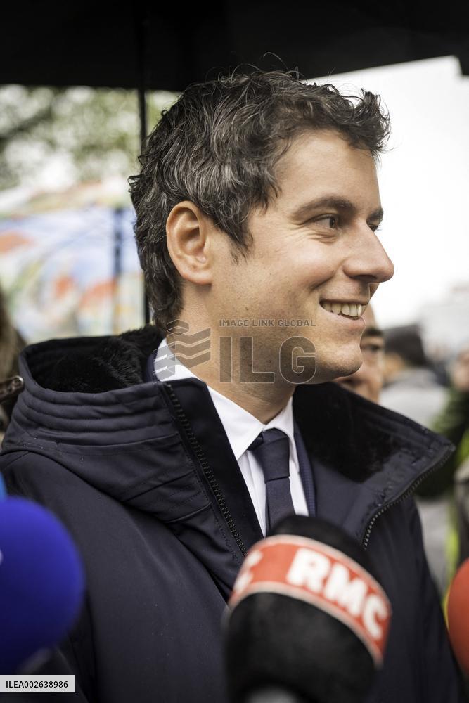 France : Gabriel Attal en visite a Beaugency