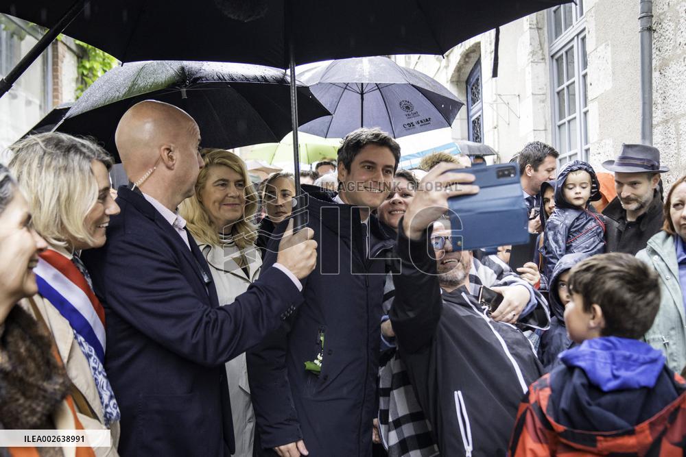 France : Gabriel Attal en visite a Beaugency