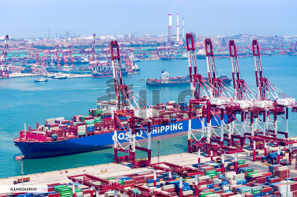 COSCO Shipping Trade in Qingdao Port