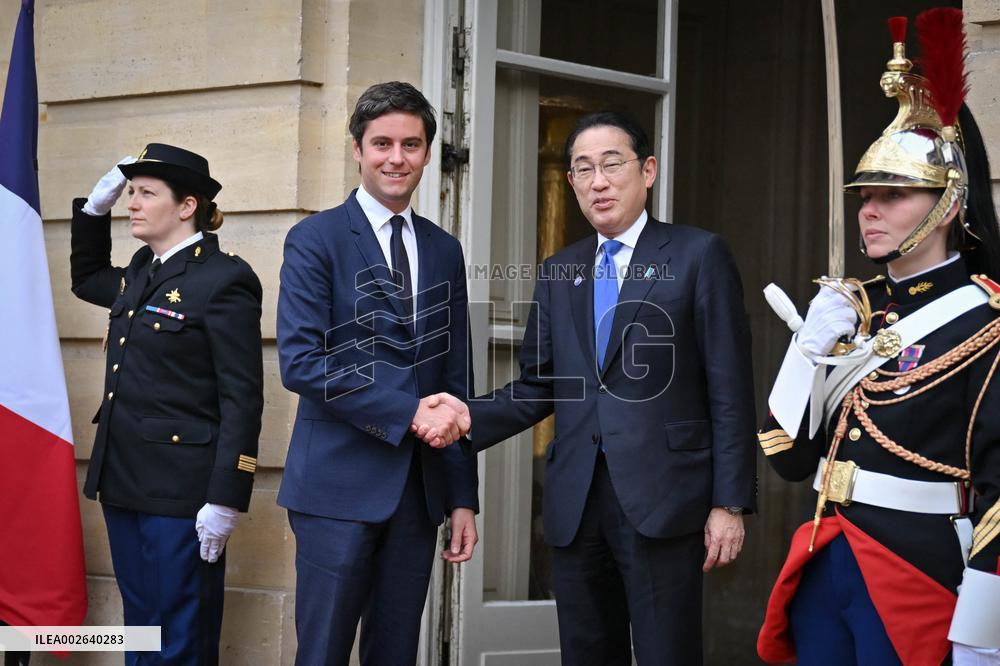 PM Attal And Japan's Counterpart Kishida Meet - Paris