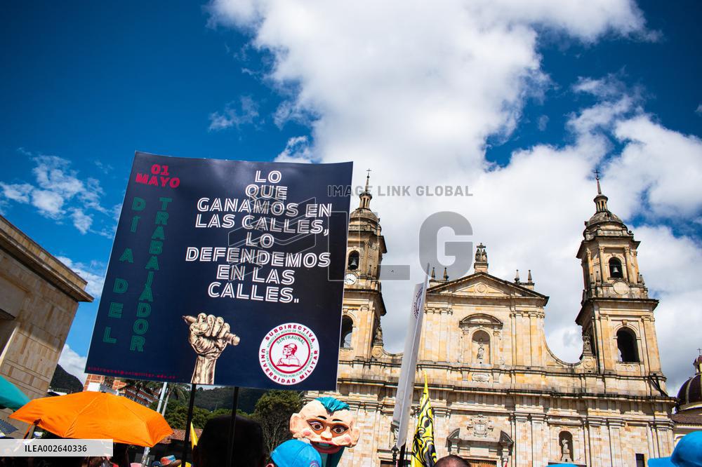 Labor Day Demonstrations in Support of Colombian President Gustavo Petro Reforms