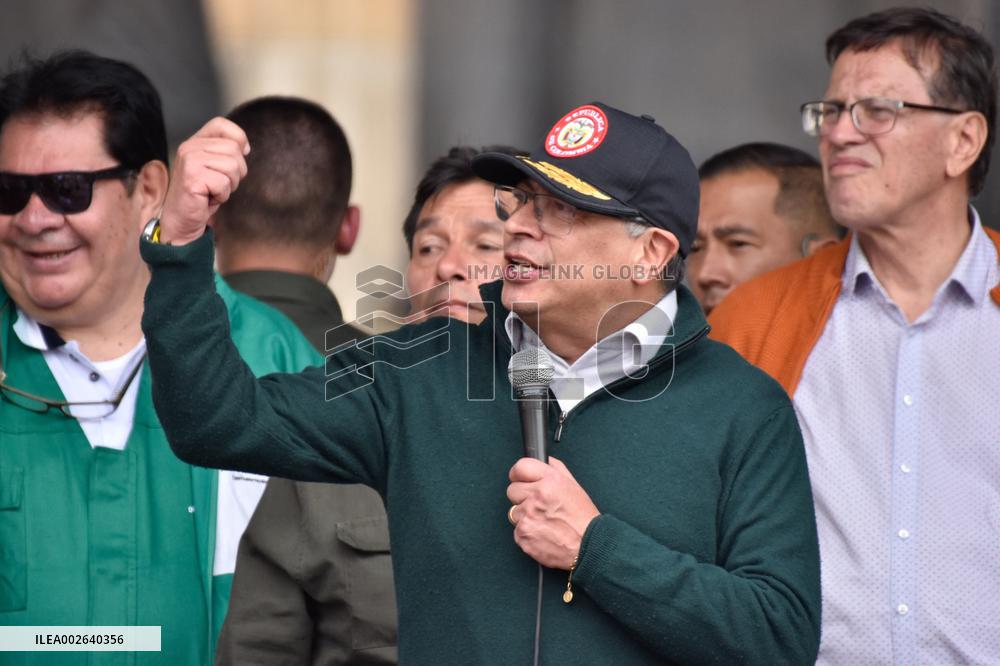 Labor Day Demonstrations in Support of Colombian President Gustavo Petro Reforms