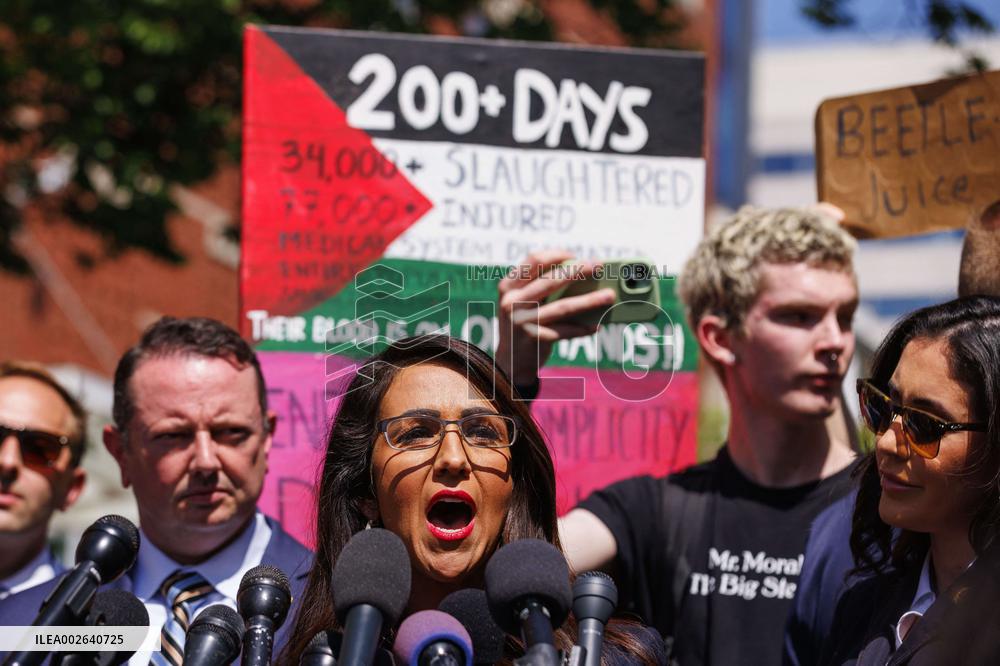 House Republicans Visit Pro-Palestinian Encampment - Washington