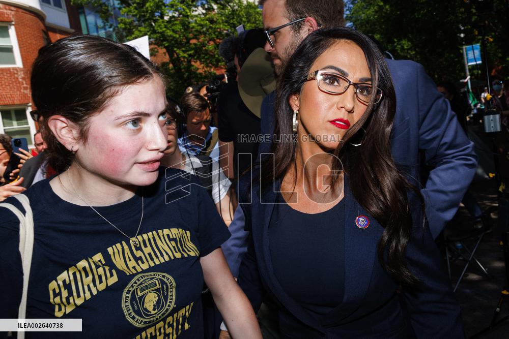 House Republicans Visit Pro-Palestinian Encampment - Washington