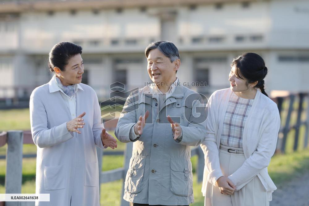 Japanese imperial family at farm