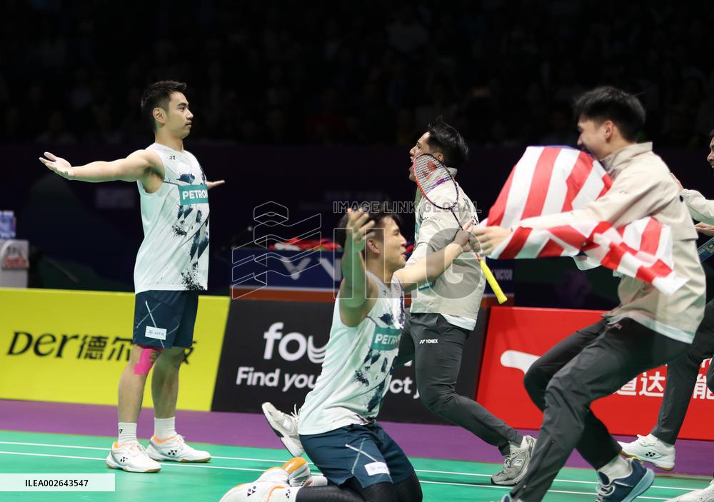 (SP)CHINA-CHENGDU-BADMINTON-THOMAS CUP-JPN VS MAS(CN)