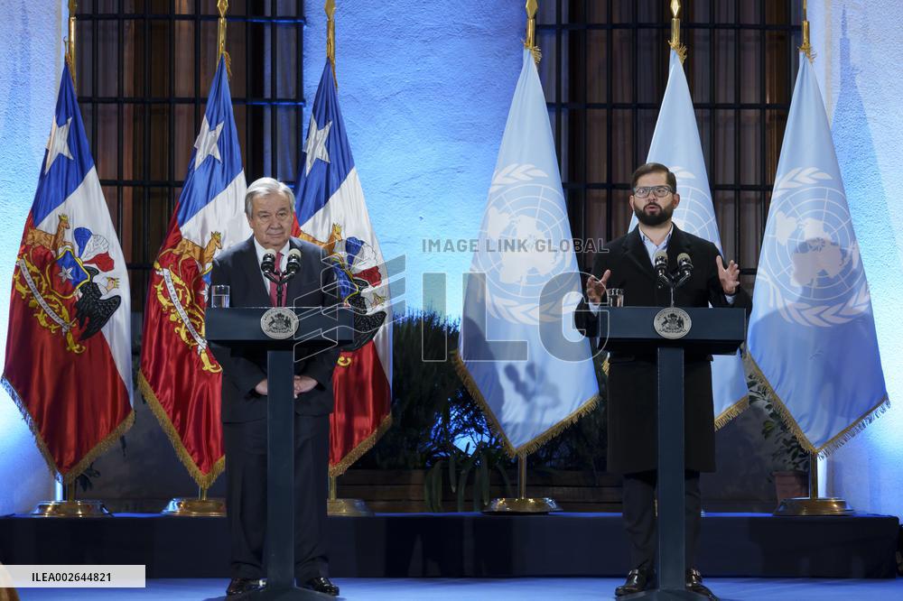 United Nations Secretary General António Guterres visits Chile