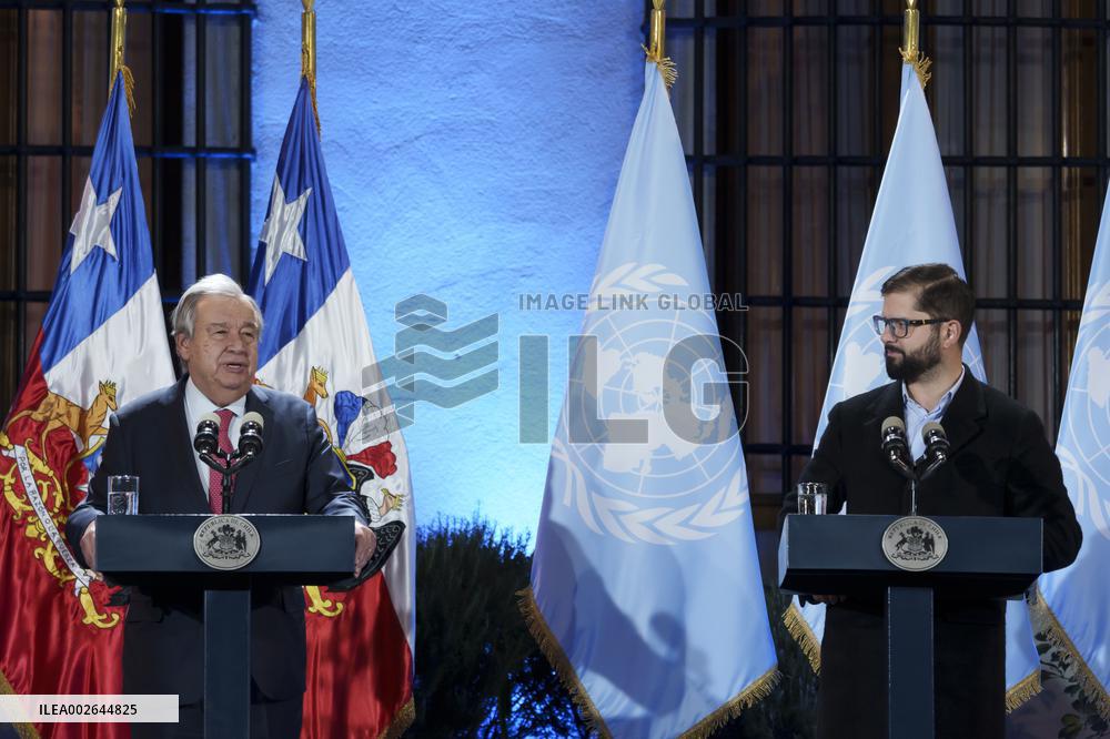 United Nations Secretary General António Guterres visits Chile