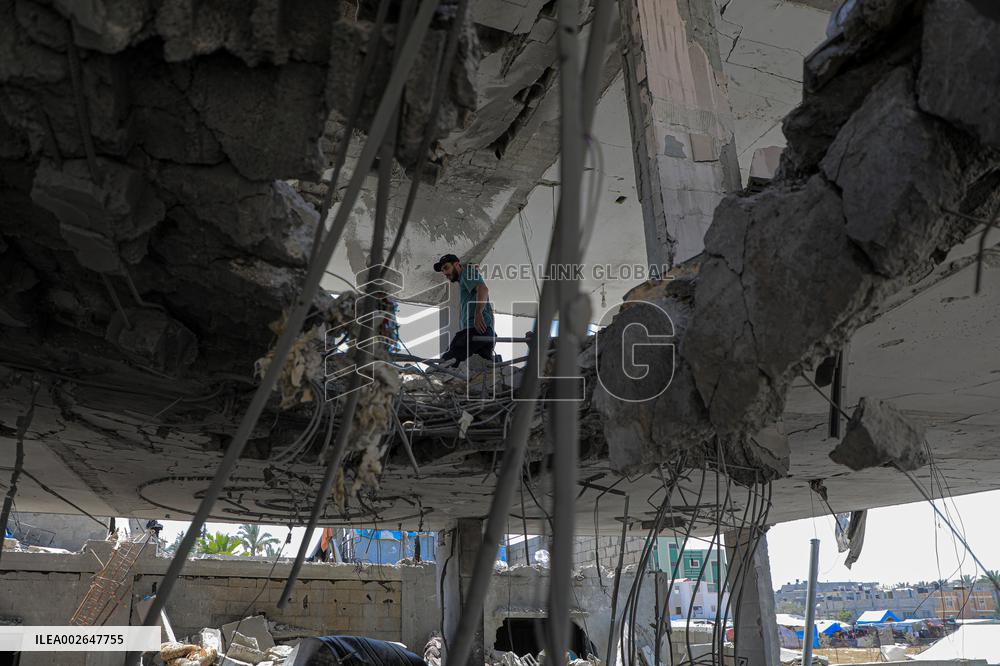 MIDEAST-GAZA-RAFAH-ISRAEL-AIRSTRIKE-AFTERMATH
