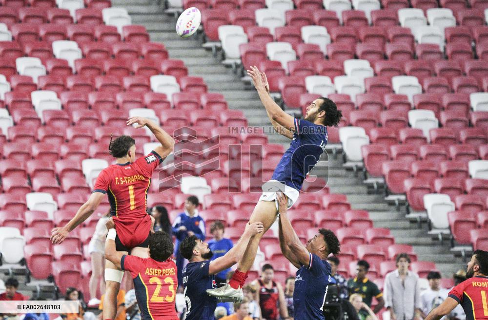 (SP)SINGAPORE-RUGBY-SEVENS-FRA VS ESP