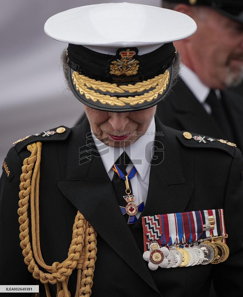 Princess Anne At HMCS Max Bernays Commissioning Ceremony - Vancouver