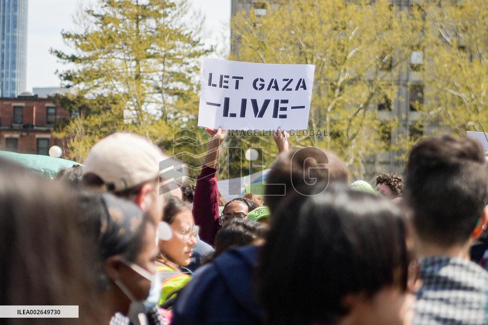 U.S.-MASSACHUSETTS-PRO-PALESTINIAN PROTEST