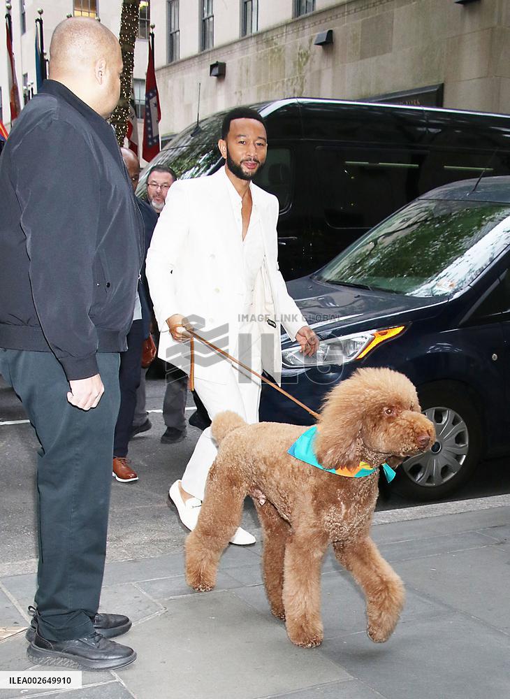 John Legend And Chrissy Teigen At Today - NYC