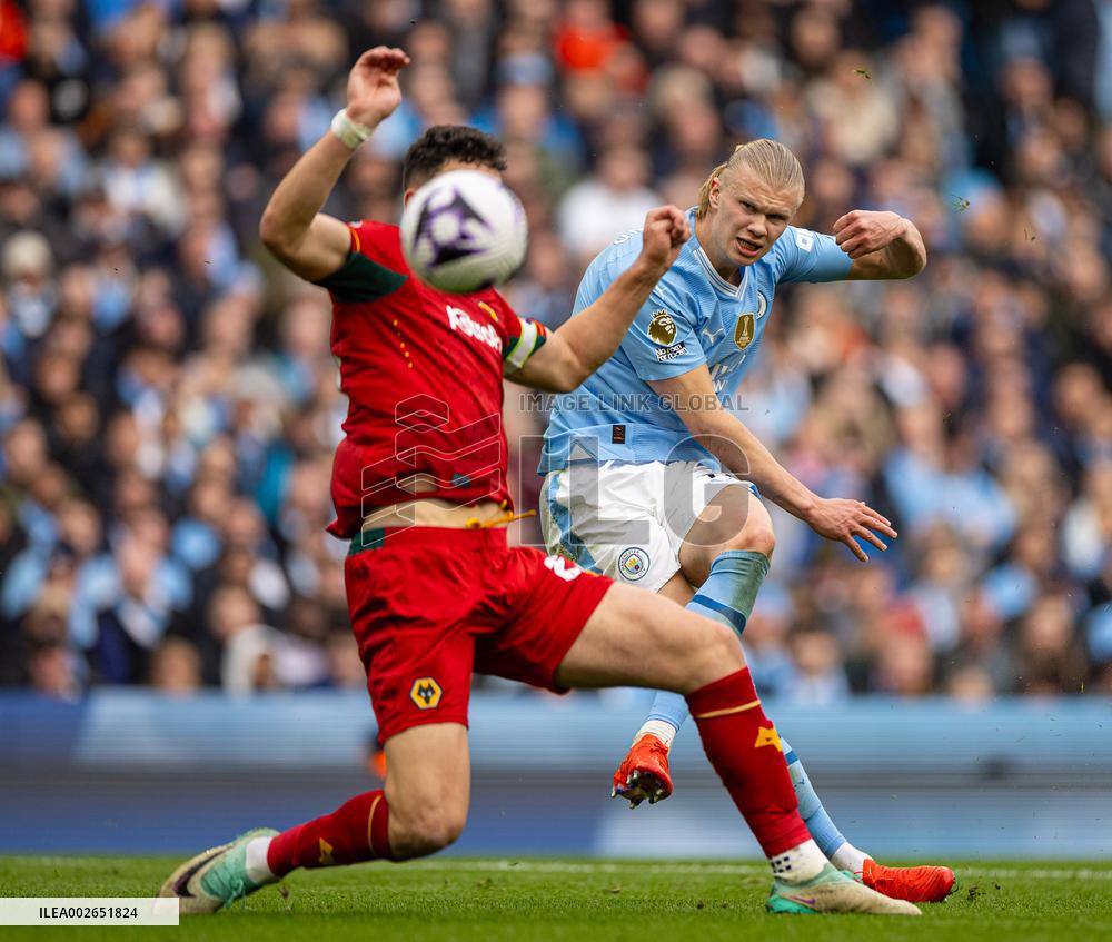 (SP)BRITAIN-MANCHESTER-FOOTBALL-ENGLISH PREMIER LEAGUE-MANCHESTER CITY VS WOLVERHAMPTON WANDERERS