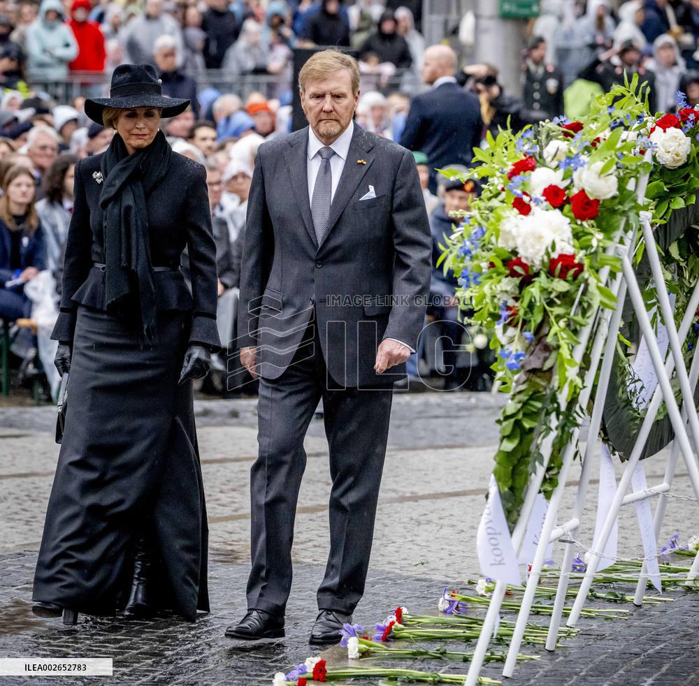 Royals At National Remembrance Day Ceremony - Amsterdam
