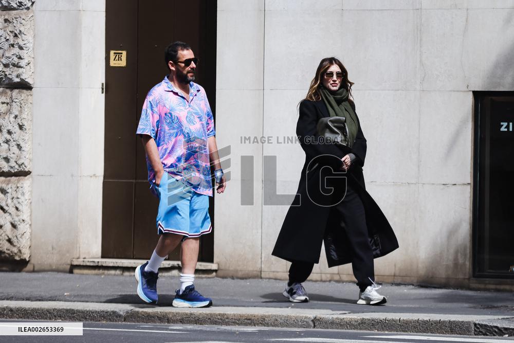 Adam And Jackie Sandler Shopping - Milan