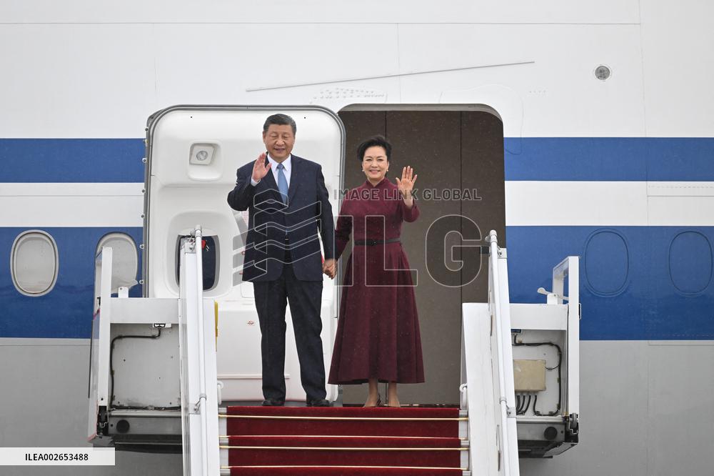 President Xi Upon Arrival For An Official Two-Day State Visit