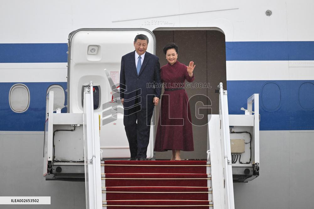 President Xi Upon Arrival For An Official Two-Day State Visit