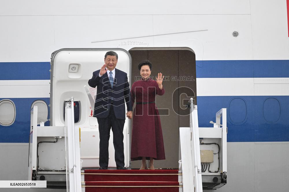 President Xi Upon Arrival For An Official Two-Day State Visit