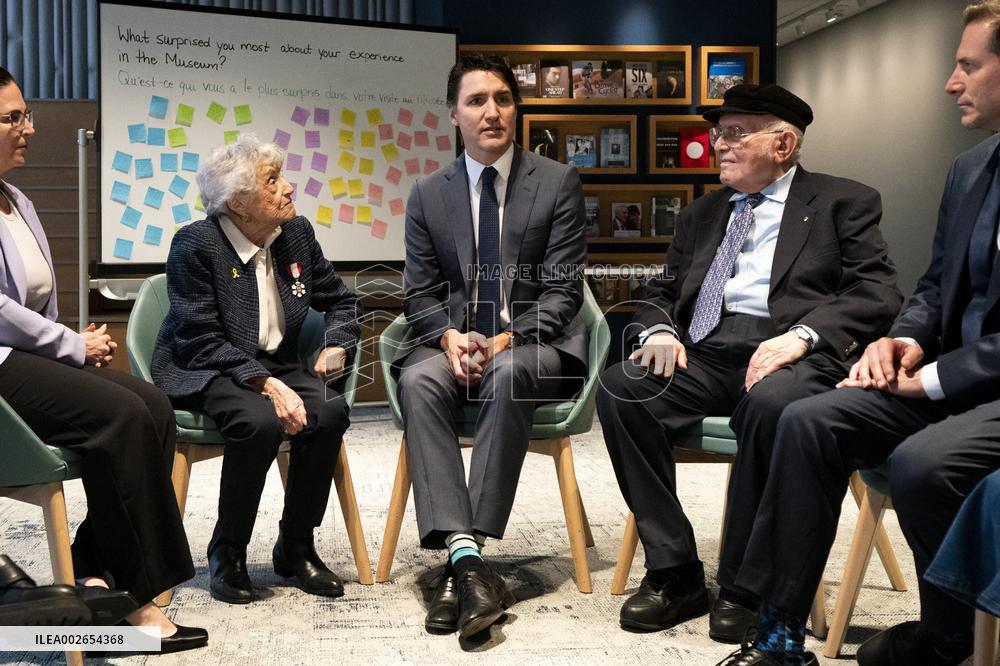 Justin Trudeau Visits Holocaust Museum In Toronto