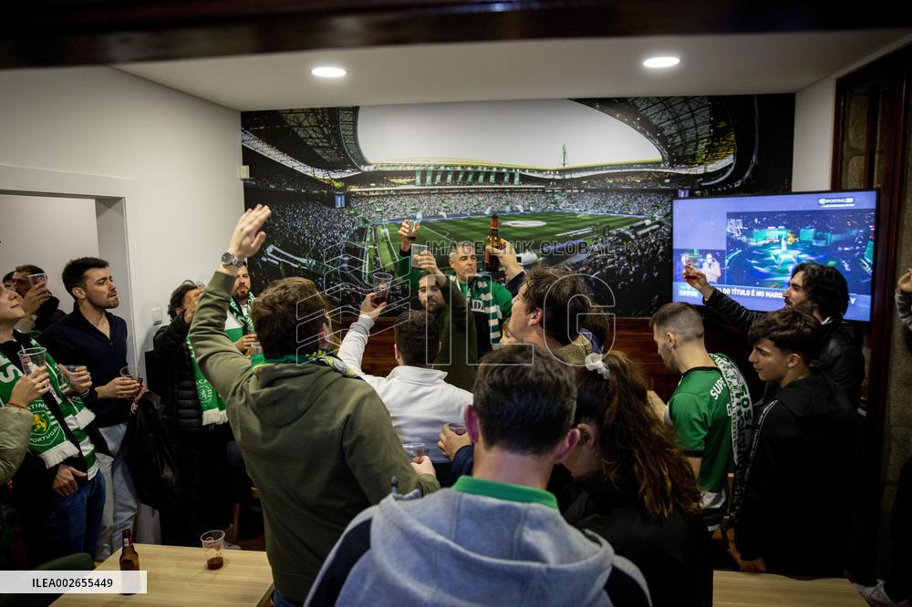 Festejos do Sporting campeão 2023/2024 no Solar do Norte