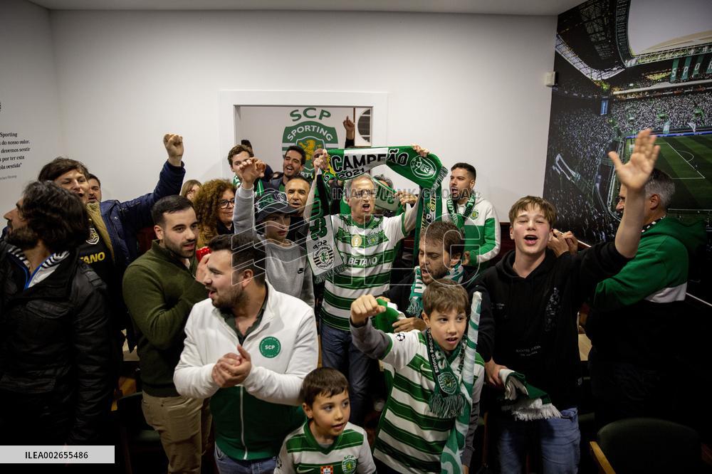 Festejos do Sporting campeão 2023/2024 no Solar do Norte