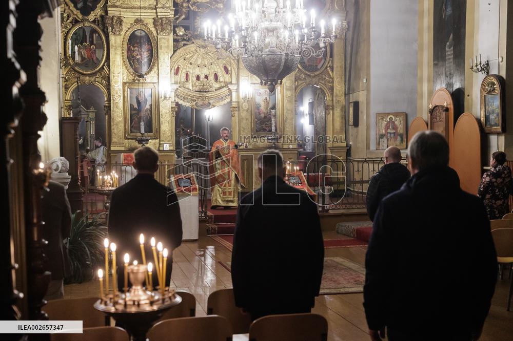 Christian Orthodox Easter religious service