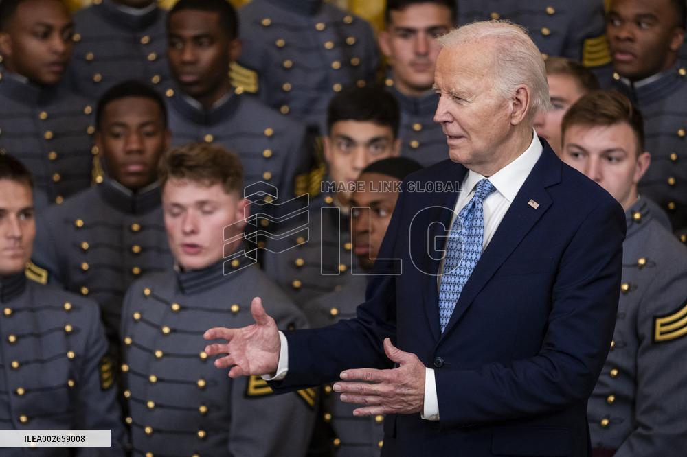 DC: President Biden Presents the Commander-in-Chief’s Trophy to the United States Military Academy Army Black Knights