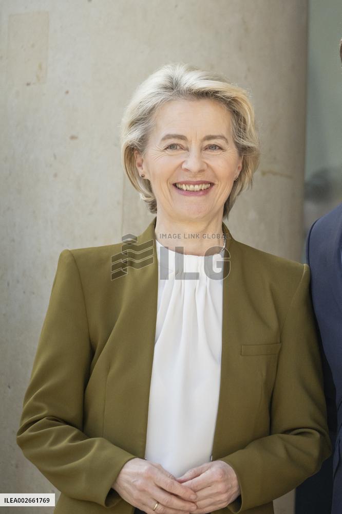 President Macron Meets Ursula von der Leye - Paris