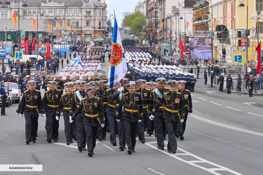 RUSSIA-VLADIVOSTOK-VICTORY DAY-PARADE-REHEARSAL