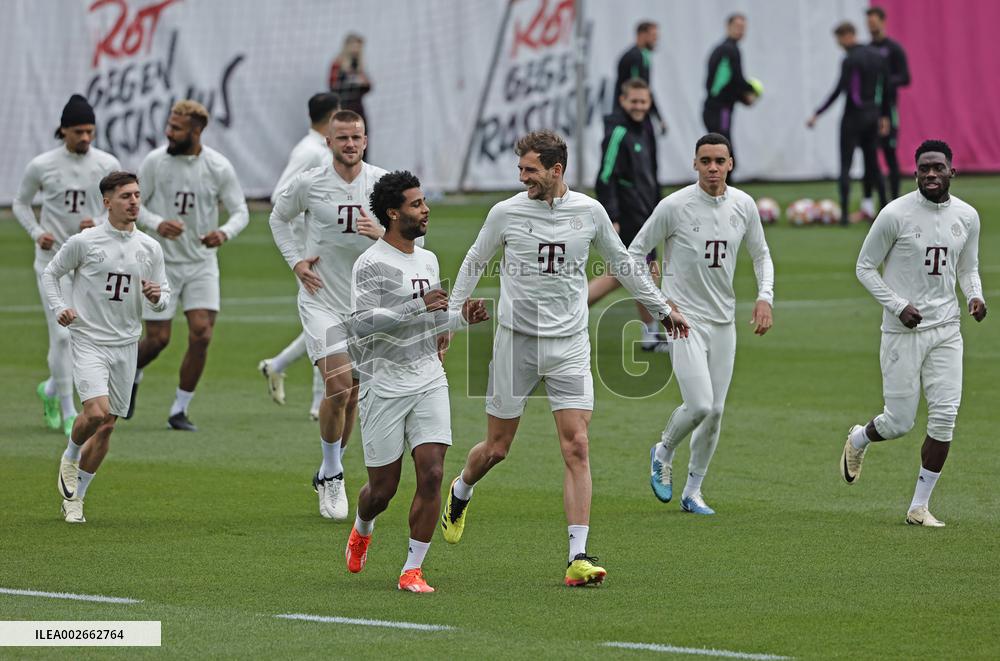 (SP)GERMANY-MUNICH-FOOTBALL-UEFA CHAMPIONS LEAGUE-BAYERN MUNICH-TRAINING SESSION