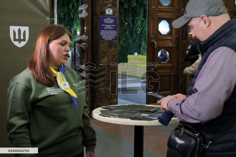 Information center for recruitment to Armed Forces of Ukraine opens at Central Railway Station