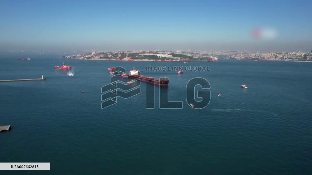 Vessel from Ukraine grounded in Türkiye's Bosphorus Strait
