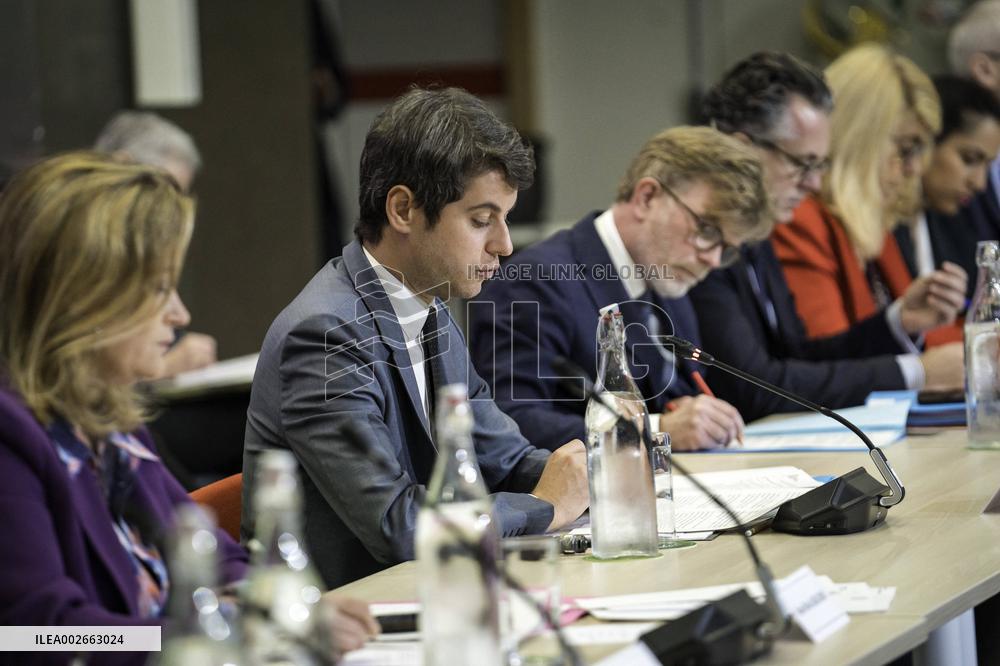 Gabriel Attal Chaired The Interministerial Tourism Committee - Paris