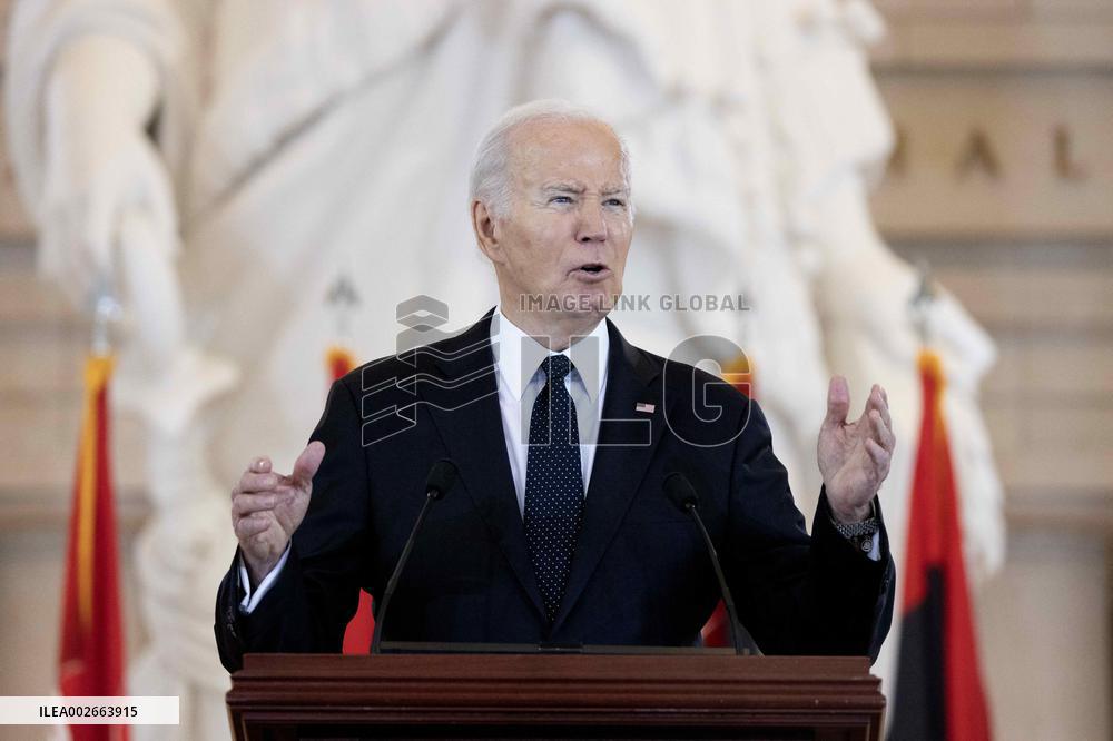 US President Joe Biden delivers speech on antisemitism during Days of Remembrance ceremony