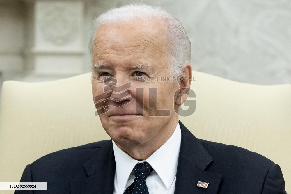 US President Joe Biden hosts President of Romania Klaus Iohannis