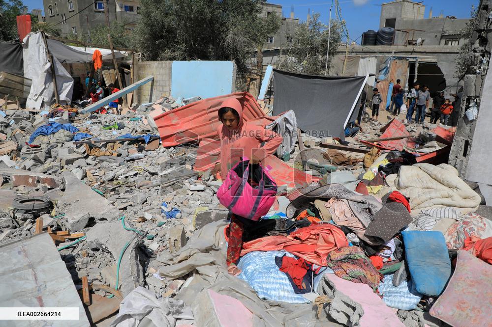 MIDEAST-GAZA-RAFAH-ISRAEL-AIRSTRIKES-AFTERMATH