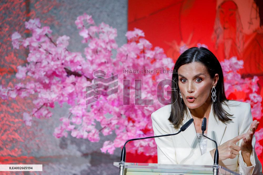 Queen Letizia At Barco De Vapor Awards - Madrid