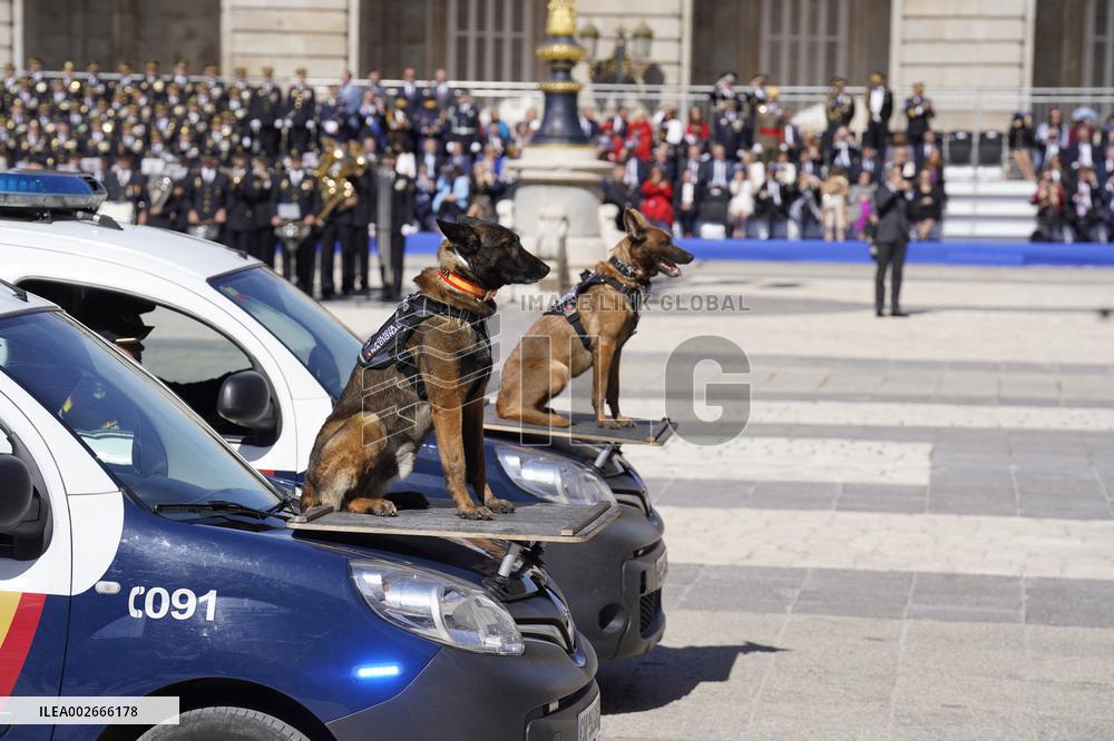 Royals At Preside Over The Bicentenary Of The National Police - Madrid