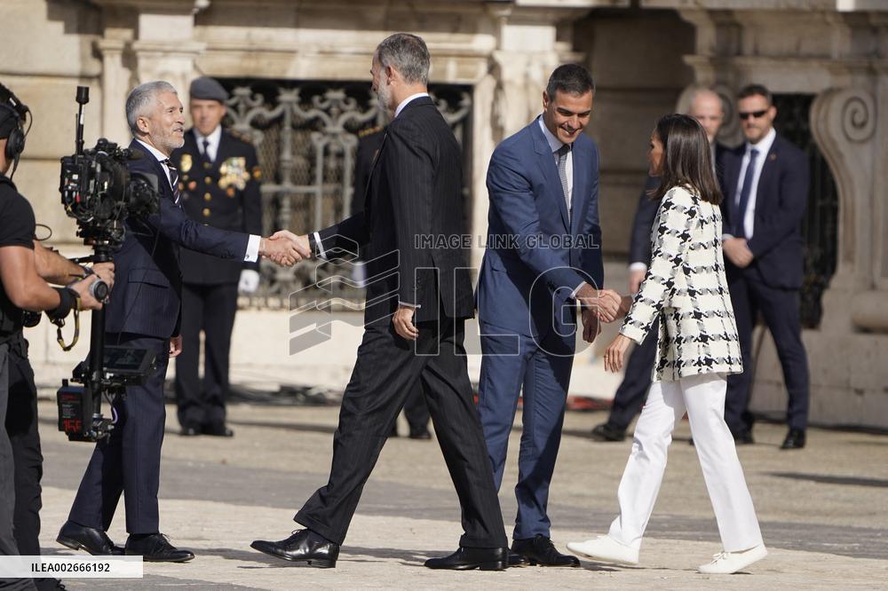 Royals At Preside Over The Bicentenary Of The National Police - Madrid