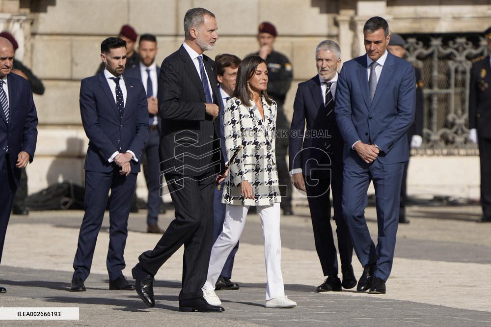 Royals At Preside Over The Bicentenary Of The National Police - Madrid