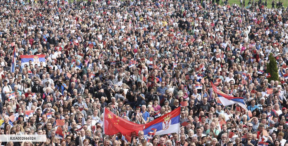 SERBIA-BELGRADE-XI JINPING-VUCIC-WELCOME CEREMONY