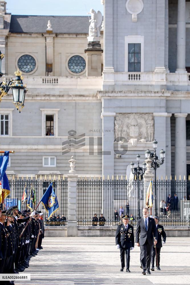 Royals At Preside Over The Bicentenary Of The National Police - Madrid